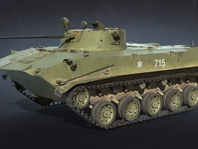 BMD-2 LOD3 Low-poly 3D model