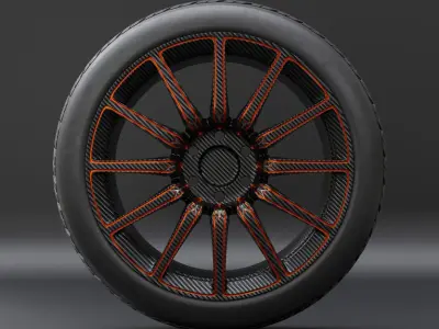 Generic car wheel N2 3D model
