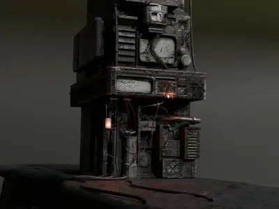 Dystopian pier  3D model