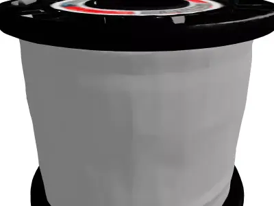 Industrial Wire Spool Cable Reel Low-poly 3D model