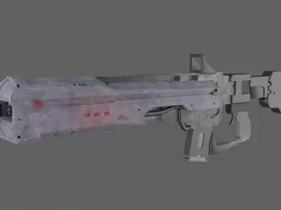 Sci fi Gun Free low-poly 3D model purchase