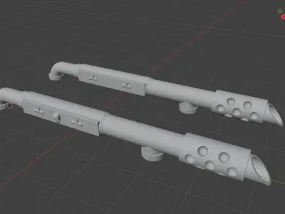 Exhaust Pipes Rhino  3D model