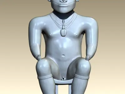 Figurine Cacique Quimbaya - Ancient Precolombian Cultures   3D print model