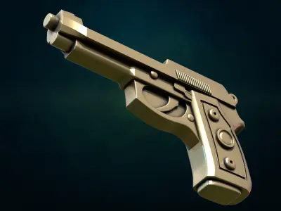 Gun III and pendant 3D print model