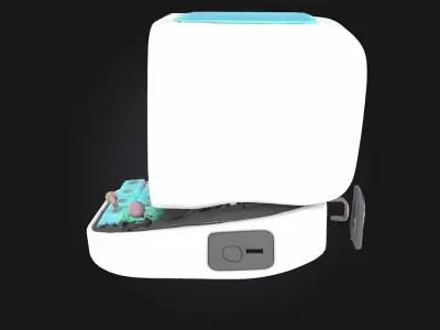 Pixel Bunny Monitor  Cute Meets Retro Pixel Aesthetics 3D model