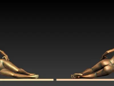 part 2 anatomy woman- 10 character 3D model
