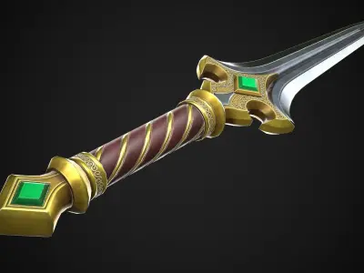 Dagger A3 Low-poly 3D model