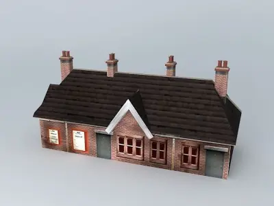 Eco Rail Track Station Dummy Old Steam Days Free 3D model