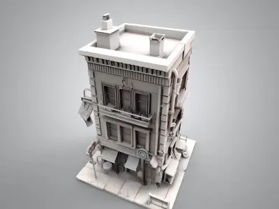 Shop buildings 3D print model