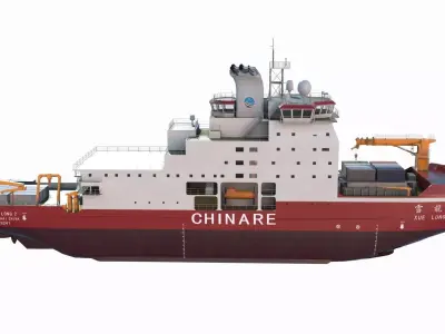 Scientific Research Ship - Xuelong-2 Polar Icebreaker 3D model