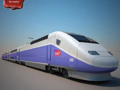 SNCF TGV Duplex Train 3D model