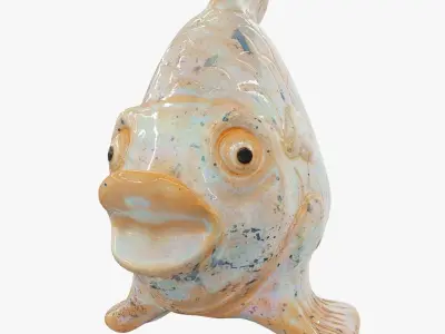 Ceramic Fish Figurine 3D model