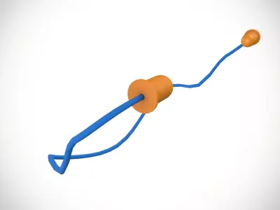 Ear plugs Low-poly 3D model