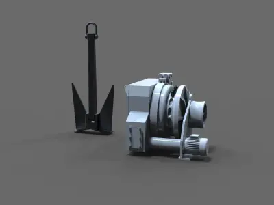 Large anchor winch 3D print model