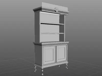 Shabby Chic Dining Suite Low-poly 3D model