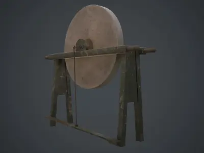 Grindstone 1B Low-poly 3D model