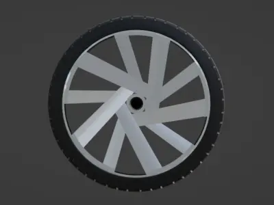 Sport concept wheel Low-poly 3D model