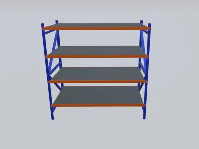Industry shelving Free 3D model