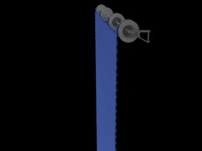Roll up door 1  Low-poly 3D model