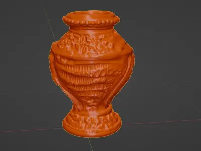 Mandala Terracotta Pot with sculpted flowers details 3D print model purchase