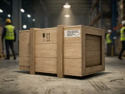 Medium wooden box Low-poly 3D model