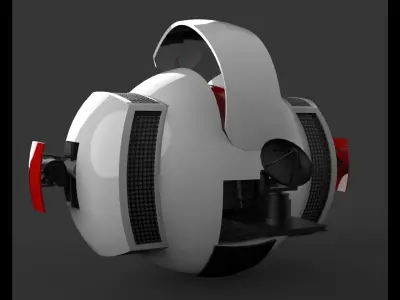 Sci Fic Armor Robot Low-poly 3D model
