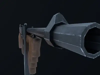 THOPMSON gun Low-poly 3D model
