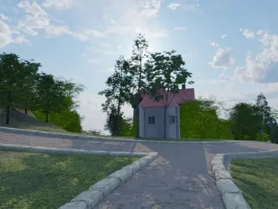Hilltop Village 3D model get
