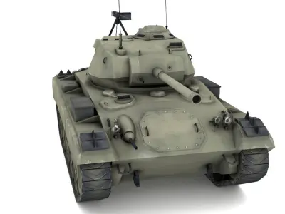 M24 Chaffee Low-poly 3D model