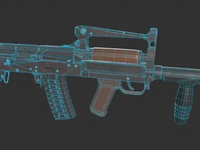 OTs-14 Groza Low-poly 3D model buy