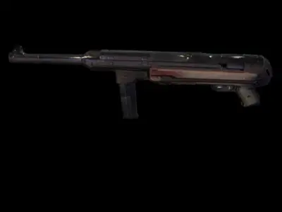 machine gun MP40 Low-poly 3D model