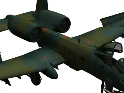 A10 Thunderbolt airplane 3D model