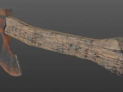 Axe game ready model Low-poly 3D model