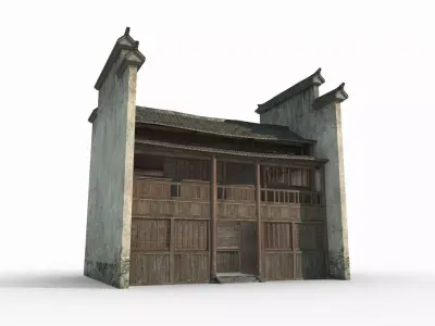 Ancient Asian Architecture and Houses 3D model