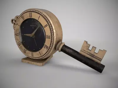 Swiza Dirty Clock Low-poly 3D model