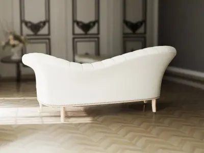 Furniture Sofa Chaise Lounge Low-poly 3D model