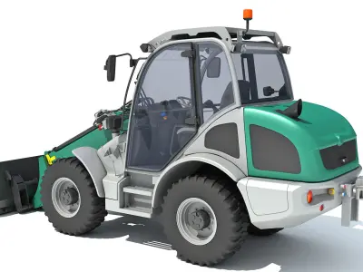 Wheel loader 3D model from CGTrader - Textured