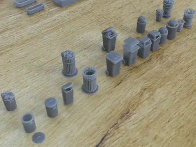 OUTDOOR BUILDING STRUCTURE ASSETS 1-35 SUPPORTED STL 3D print model