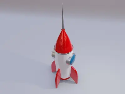 CARTOON ROCKET  3D model