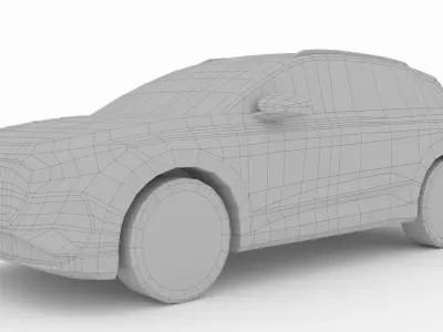 SUV 5 low poly car collection 3D Model Pack