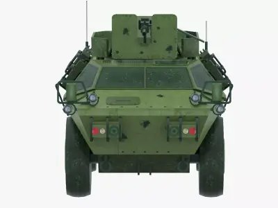 Armored Scout Recon Vehicle Military Army Game Ready Low-poly 3D model
