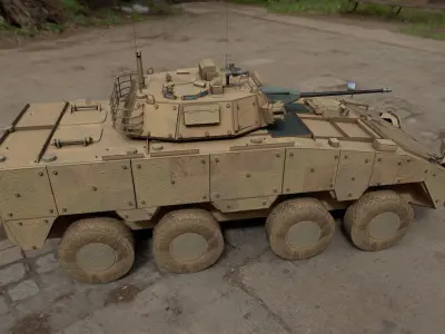 CM34 Clouded Leopard Armoured Vehicle Low-poly 3D model