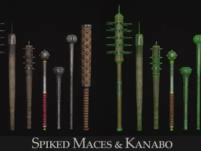 Medieval Weapon - Maces Low-poly 3D model