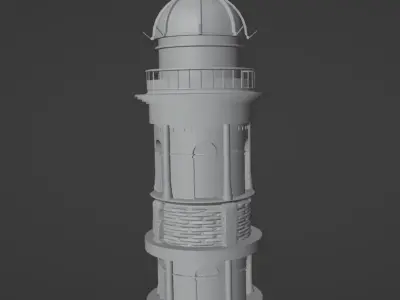 Ancient Tower Low-poly 3D model