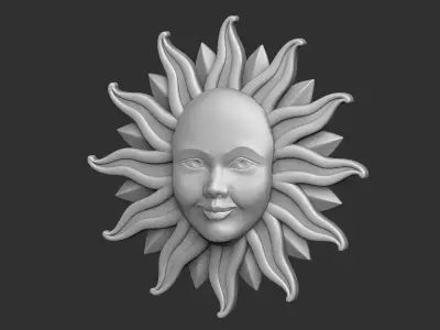 Sun - clock 3D print model
