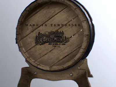 Whiskey barrel 3D model