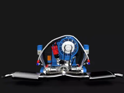 VW Boxer 2100 aspirated 3D model