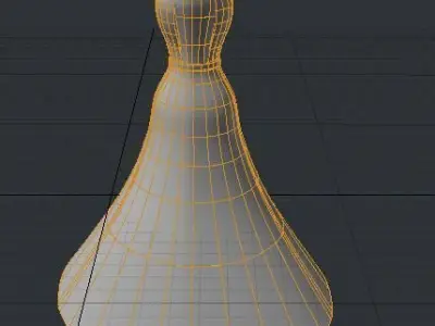 Belted Dress 3d model 3D model