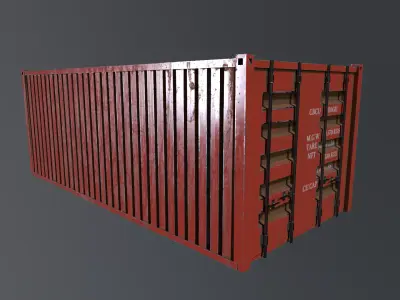 dirty container Low-poly 3D model