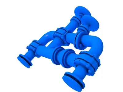 Industrial pipes - pipes 3D print model